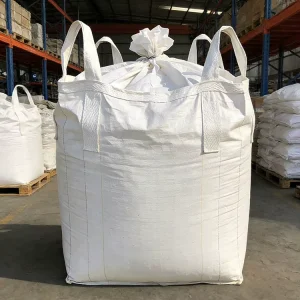 1-2 Ton FIBC Jumbo Bulk Bag PP Polypropylene Woven Durable 5:1 Safety Factor Cross Corner Loop for Cement Sand Packaging
