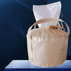 1-2 Ton Plastic FIBC PP Laminated Jumbo Bulk Bag with Bottom Strap for Transport and Storage of Dry Flowable Products