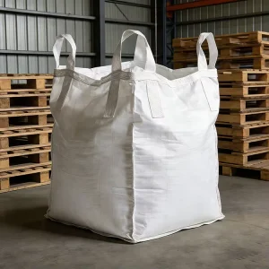 1-2 Tons Durable Flat Bottom Breathable PP Jumbo Bag Fibc Bulk Big Bag with 5:1 Safety Factor Cross Corner Loop