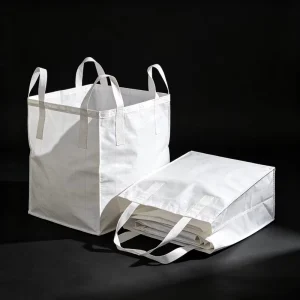 1 Ton Industrial Grade FIBC Jumbo Bags Durable Large Opening Spout Discharge Side Seam Loop Top Fill Skirt Breathable PP