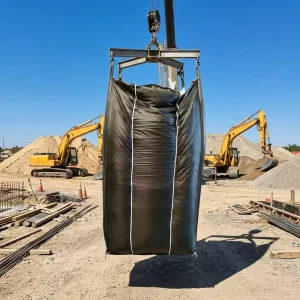 1 Ton Load Capacity Internally Reinforced FIBC Bag Black Woven Polypropylene Bulk Bag