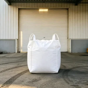 1 Ton PP FIBC Jumbo Bag with Top Full Open & Flat Bottom for Building Material & Cement Bulk Packaging (Safety Factor 5:1)