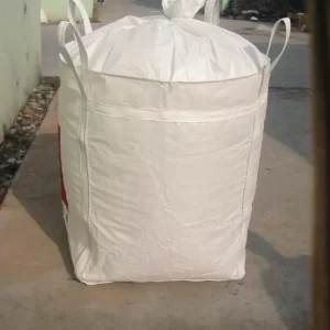 1.5 Ton Food Grade FIBC Big Bag with 4 Lifting Loops Breathable PP Material Flat Bottom for Mining & Construction