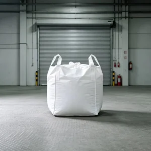 1.5 Ton Jumbo Bulk Bag 1500kg FIBC Big Bag with Breathable Top Open Flat Bottom Made of PP Material for Soda Ash Industrial Salt