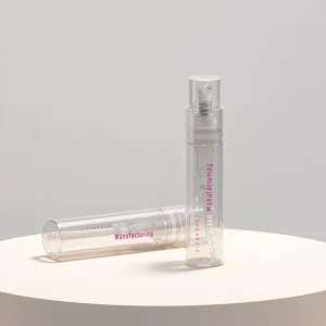 1.5ml Mini Perfume Spray Bottle PP Fine Mist with Clear Screw Cap Screen Printing Customizable for Sample Use Low MOQ