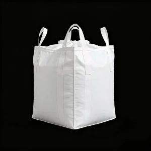 1000kg Jumbo FIBC Flat Bottom White Color 5:1 Safety Factor Construction Big Bag Breathable PP Bulk
