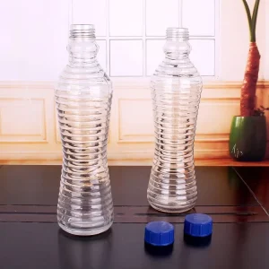 1000ml Emtpy Juice Glass Bottle with Plastic Cap Thread Design Glass Bottle for Drinking 1L 32oz