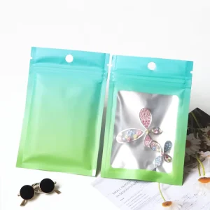 100Pcs Lot Clear Front Reusable Zipper Plastic Bags for Jewelry Gift Packaging