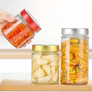 100ml 150ml 180ml 220ml 280ml 380ml 500ml 750ml 1000ml Airtight Clear Wide Mouth Food Storage Tea Honey Empty Glass Jar With Lid