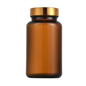 100ml 150ml 200ml 250ml Amber Glass Bottles Rubber Stopper Empty Pill Counting Tablet Capsule Bottle Packaging for Eye Drops