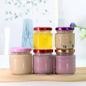100ml 150ml 200ml 300ml 380ml 500ml Clear Sauce Canning Jam Candle Honey Spice Glass Salsa Jar Frascos De Vidrio Glass Jars
