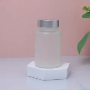 100ml Clear Frosted Glass Jar Universal Pharmaceutical Screw Cap Bottle with UV Coating for Packaging
