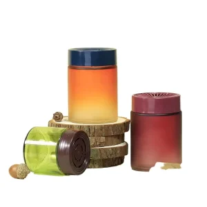 100ml Customized Round Glass Food-Grade Glass Jar for Food Storage with Caps