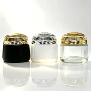100ml Empty Colored Cosmetic Body Cream Face Cream Glass Jars with Golden Lid