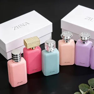 100ml Flocked Clear Glass Perfume Bottle with Pump Sprayer for Cosmetic Spray Daily Use Eco-friendly Box Factory Direct Supply