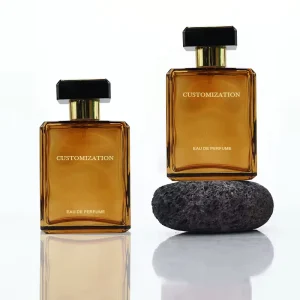 100ml High Color Square Flat Glass Perfume Spray Bottle Bayonet Tea Transparent Pressure Pump Sprayer Plastic Cover