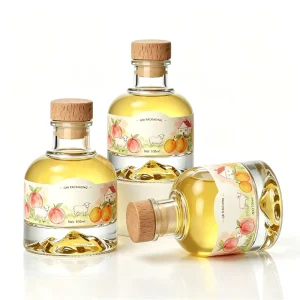 100ml Mini Small Glass Fruit Wine Drinking Juice Bottle with Stopper for Whisky Liquor Gin Vodka Rum Cold Drink