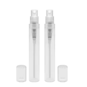 100pcs Mini Clear Thin Sample Glass Perfume Bottles 2ml-10ml Empty Snap Vials Pump Sprayer Frost Surface