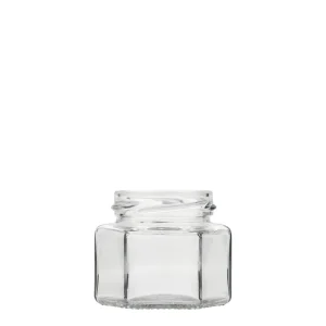 106ml Hexagonal Glass Jar Twist off (TO 53)