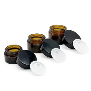 10g 20g 30g 50g Amber Glass Cream Jar With Lid