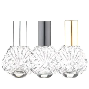 10ml Flat Transparent Cosmetic Mist Glass Spray Bottle Empty Plastic Screw Cap Reed Diffuser Compatible Carton Packing
