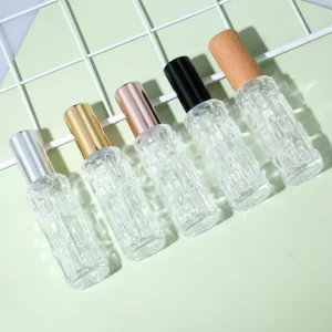 10ml Luxury Gold Silver Roller Pump Glass Oil Bottle Glass Essential Oil Bottles with Custom Label Modern Design Screw Cap