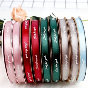 10mm Just for You Ribbon Florist Gift Box Decoration Ribbon Bow Satin Ribbons for Gift Wrap