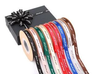 10mm Just for You Ribbon Florist Gift Box Decoration Ribbon Bow Satin Ribbons for Gift Wrap