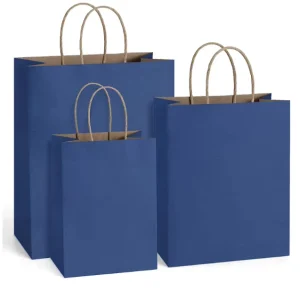 12.5*4.5*11″ Kraft Paper Bags with Handles 20 Pack Party Bags