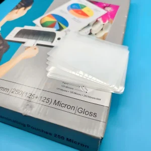125mic A4 216*303mm EVA PET Thermal Laminating Film Pouches Glossy Surface Lamination Film Sheets