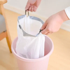 13 Gallon Recyclable Drawstring Trash Bag Roll Plastic Packaging for Storage