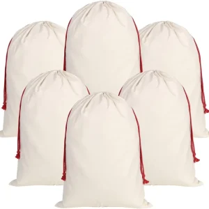 130g Cotton Drawstring Bag Dust Bag Reusable Natural Fabric Packaging Pouch Organic Rope Sack Storage Bag 20x30cm
