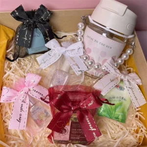 13x18cm Love You Forever Organza Soap Bags Mesh Drawstring Candy Gift Love You Party Gift Bag Pouch Organza Bag for Packaging