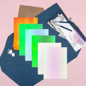 140gsm Rainbow Glossy Laser Magic Paper PE Coated Paper & Paperboards for DIY Handmade Projects