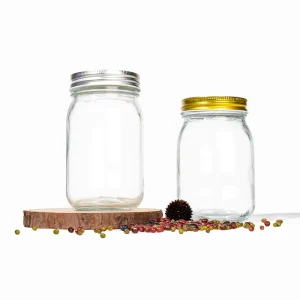 150ml 250ml Clear Empty Square Round Shape Glass Mason Jar with Lid