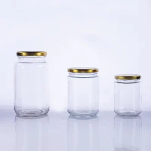150ml Transparent Food Packaging Storage Round Glass Jars and Containers with Gold Lids