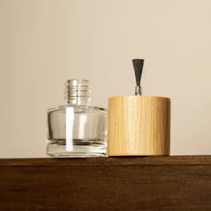 15ml Glass Nail Polish Jars with Cap and Brush Wooden Hot Stamped Empty Containers for Nail Polish Oil Model LXBC 637