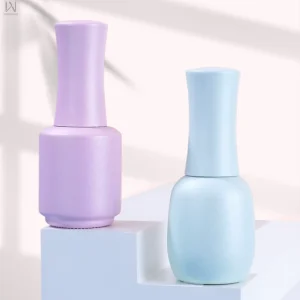 15ml Purple Nail Polish Glass Bottle 16ml Blue Gel Polish Empty Bottle Matte Finish Includes Brush and Cap