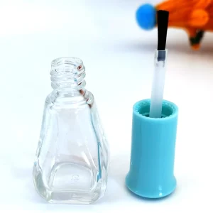15ml Transparent Light Blocking Empty Nail Polish Container Brush Glass Custom Logo Screen Printing Custom Color Nail Polish