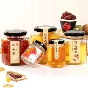 16 Ounce 500ml Round Shape Salsa Salad Jelly Jam Glass Honey Jar With Deep Metal Lids