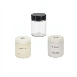 180g 6oz Customize Food Grade Glass Candle Containers Cosmetic Facial Cream & Lotion Jars with Plastic Lid BPA Free