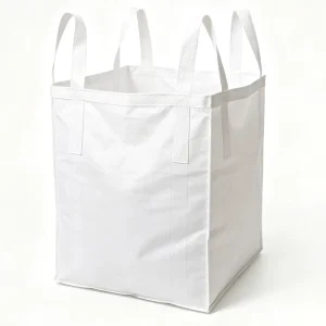 1Ton 2Ton White PP Bulk Bag FIBC Jumbo Super Sack Flat Bottom Wear Resistant Ton Sack for Warehouse Pallet Loading Operation