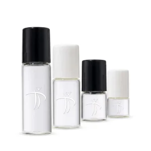 1ml Mini Glass Roller Bottle With Steel Ball With Double-threaded for Essential Oil