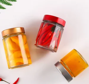 1oz 2oz 3oz 6oz 8oz 12oz Canned Food Pickles Small Honey Glass Jar With Metal Screw Top Lid 220ml 360ml