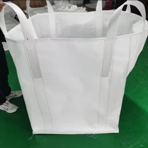 2 Ton Breathable White PP Tubular FIBC Jumbo Big Bulk Bag with Zipper for Cement & Sand