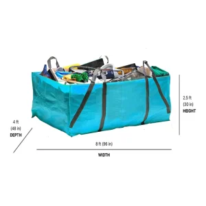 2.5 Ton 4 Cubic Yard Laminated UV PP FIBC Bulk Big Jumbo Bags Leakage Proof Customized Logo Construction and Garden Waste