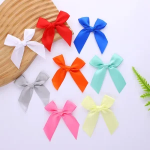 2.5cm Ribbon Bow Colorful Handmade DIY Accessories Perfume Gift Box Hair Clip Wedding Christmas