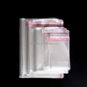 20*28 OPP Bags Self adhesive Bags Plastic Bags Clothing Packaging Bags Double layer 5 Microns 100 Pieces