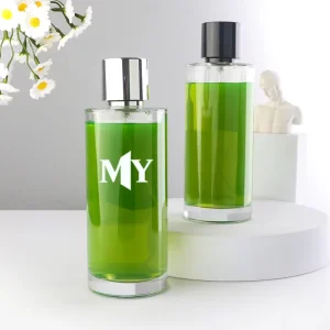 200ml Large Capacity Cylindrical Clear Glass Leak Proof Perfume Bottle with Delicate Cap and Pump Sprayer