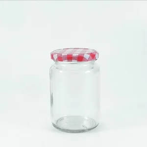 200ml Wide Mouth Storage Spice Bottle Glass Jam Honey Jars With Metal Lids
